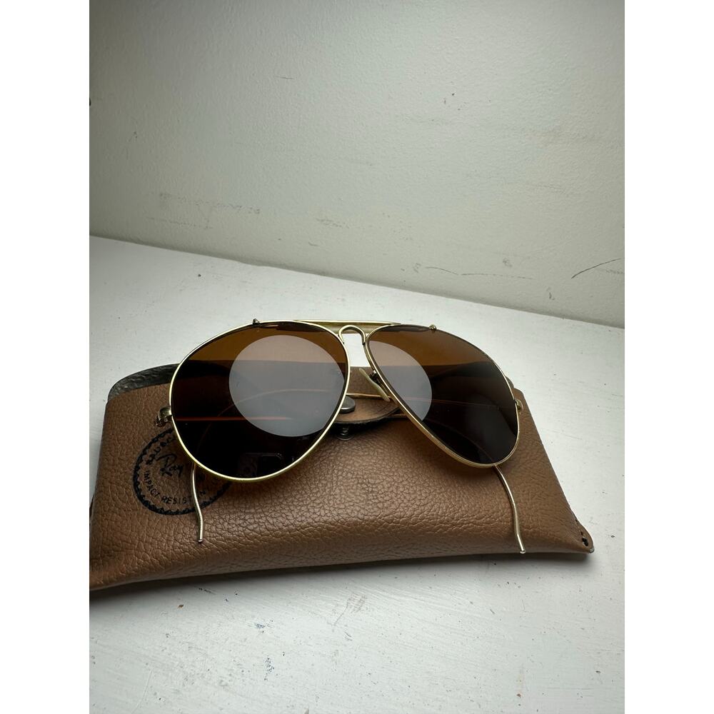 96S 55mm Vintage B&L Rayban 110 12k GF G15 Outdoorsman Aviator Sunglasses